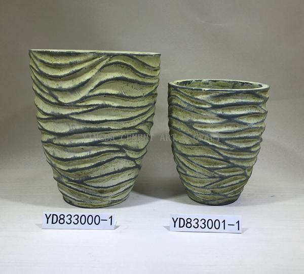 Indoor conical cement flowerpots for decoration