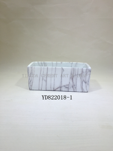 Marble Rectangle Pots