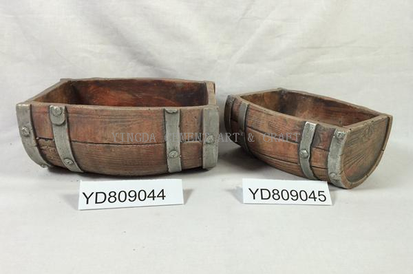 7 Inch Barrel shape cocnrete flowerpos for indoor & outdoor