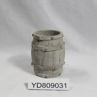 Vase Round Cement planter with Barrel finished
