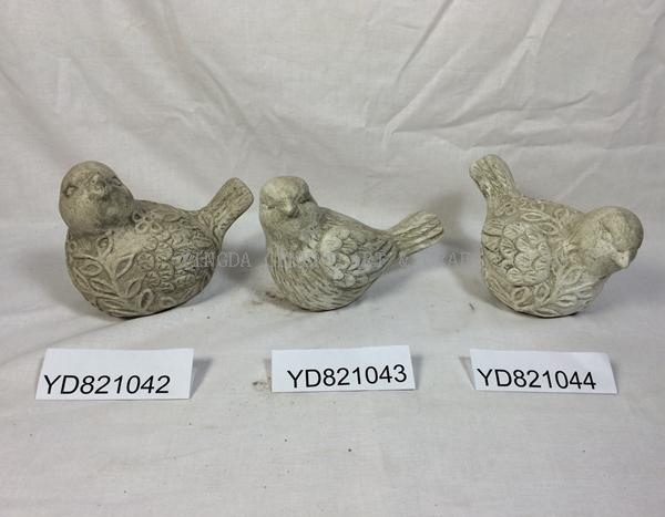 Cement Birds Animal Decoration for Home and Garden 