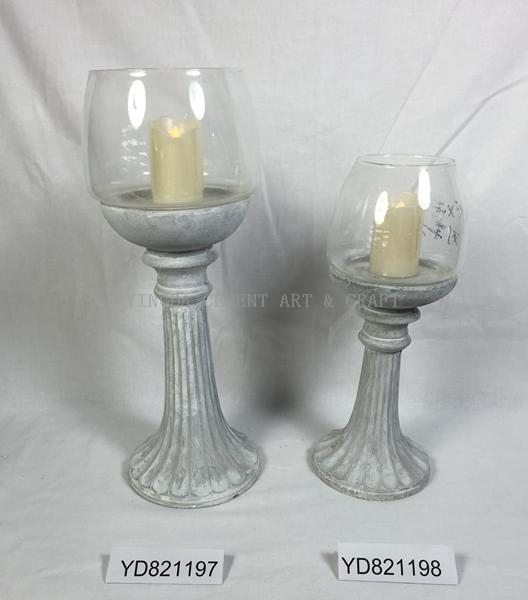 Cement Candle Holder for Home and Garden