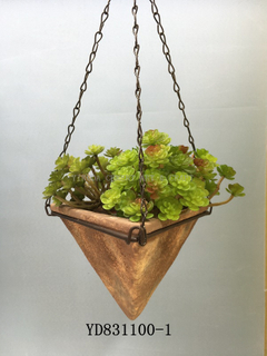 Hanging Triangle Concrete Planter