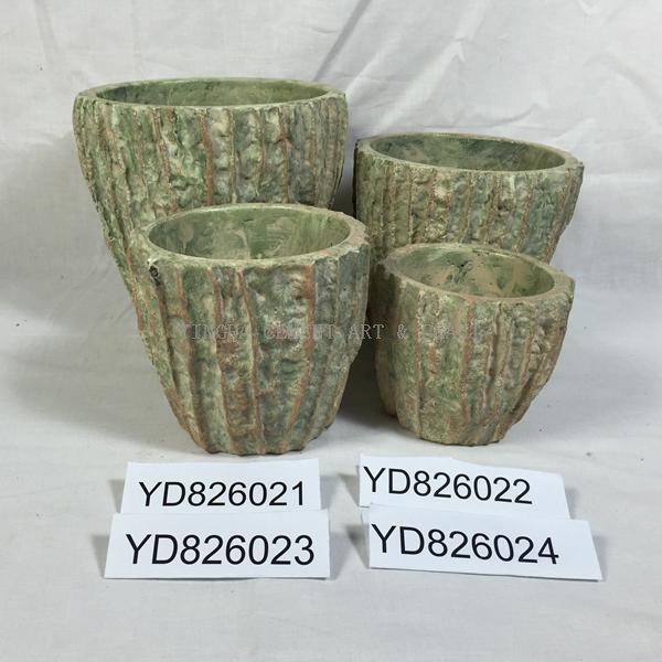 Conical Round Loofah Concrete Planters
