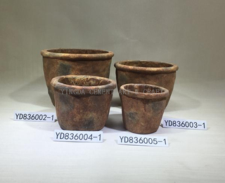 Antique Conical Round Cement Planter pots