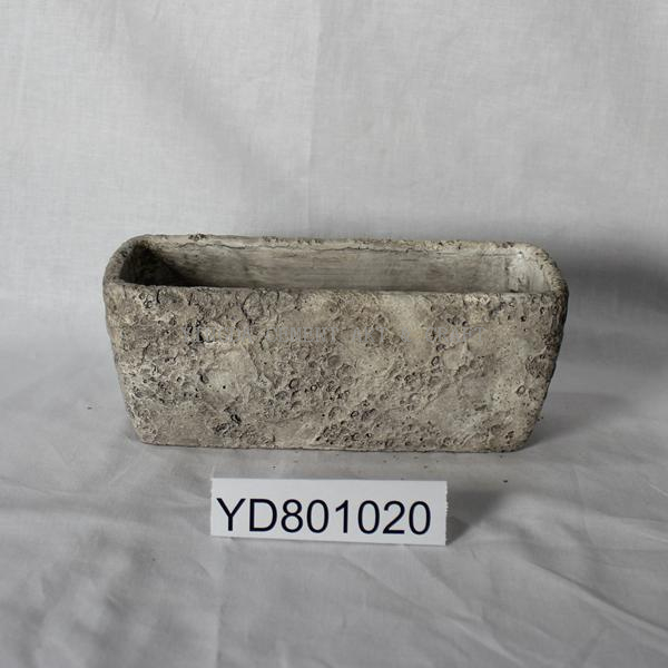 Rectangle and Oval shape concrete flowerpots 