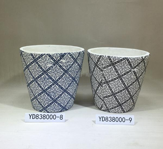 6.5 Inch Decal Cement Planters