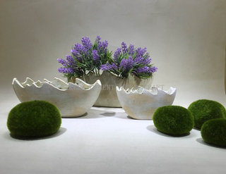 Egg Shape Cement Flower Pot