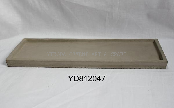 Rectangle Cement Planter Saucer