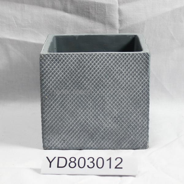 Grid Cube Cement Planters