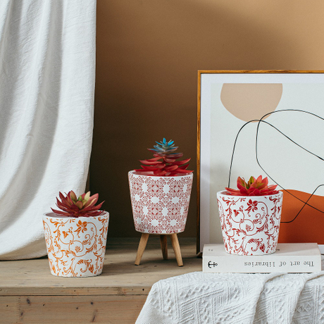 New arrival garden decoration small concrete pots vintage cement flower pot for home decor