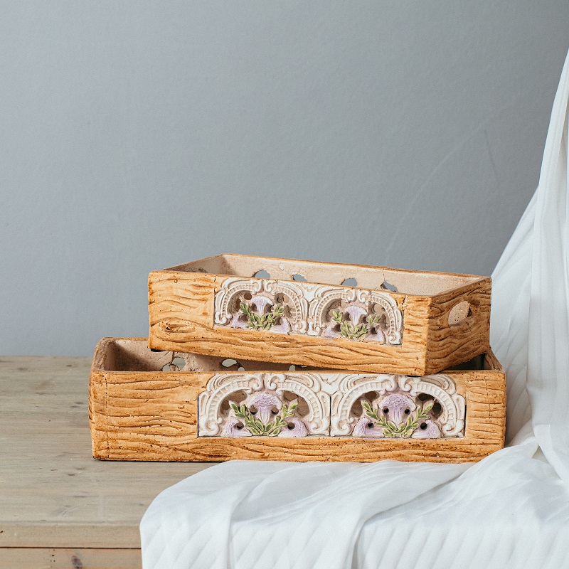 Wholesale price living room ornament christmas concrete home decor decorative large plate