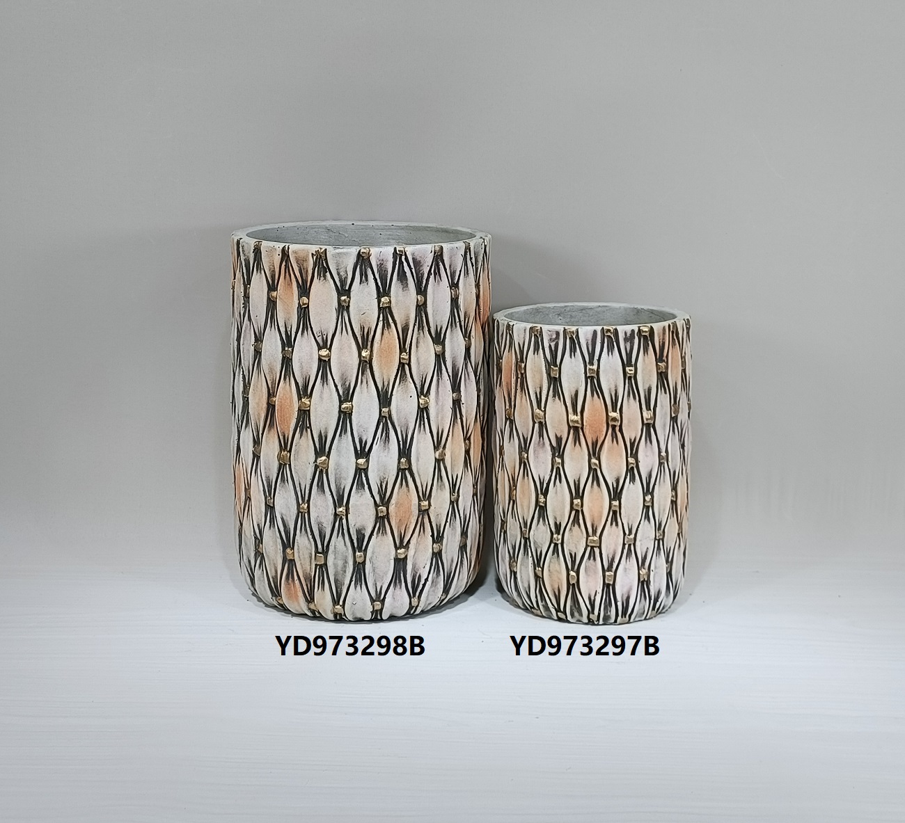 Nordic style unique design popular cement vases plant desktop modern vase for home decor