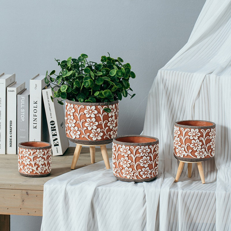 New product custom sizes cylinder shape concrete small bonsai pot unique cement pot in bulk