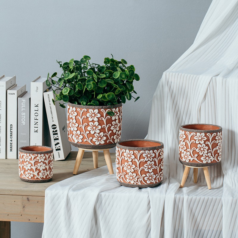New product custom sizes cylinder shape concrete small bonsai pot unique cement pot in bulk