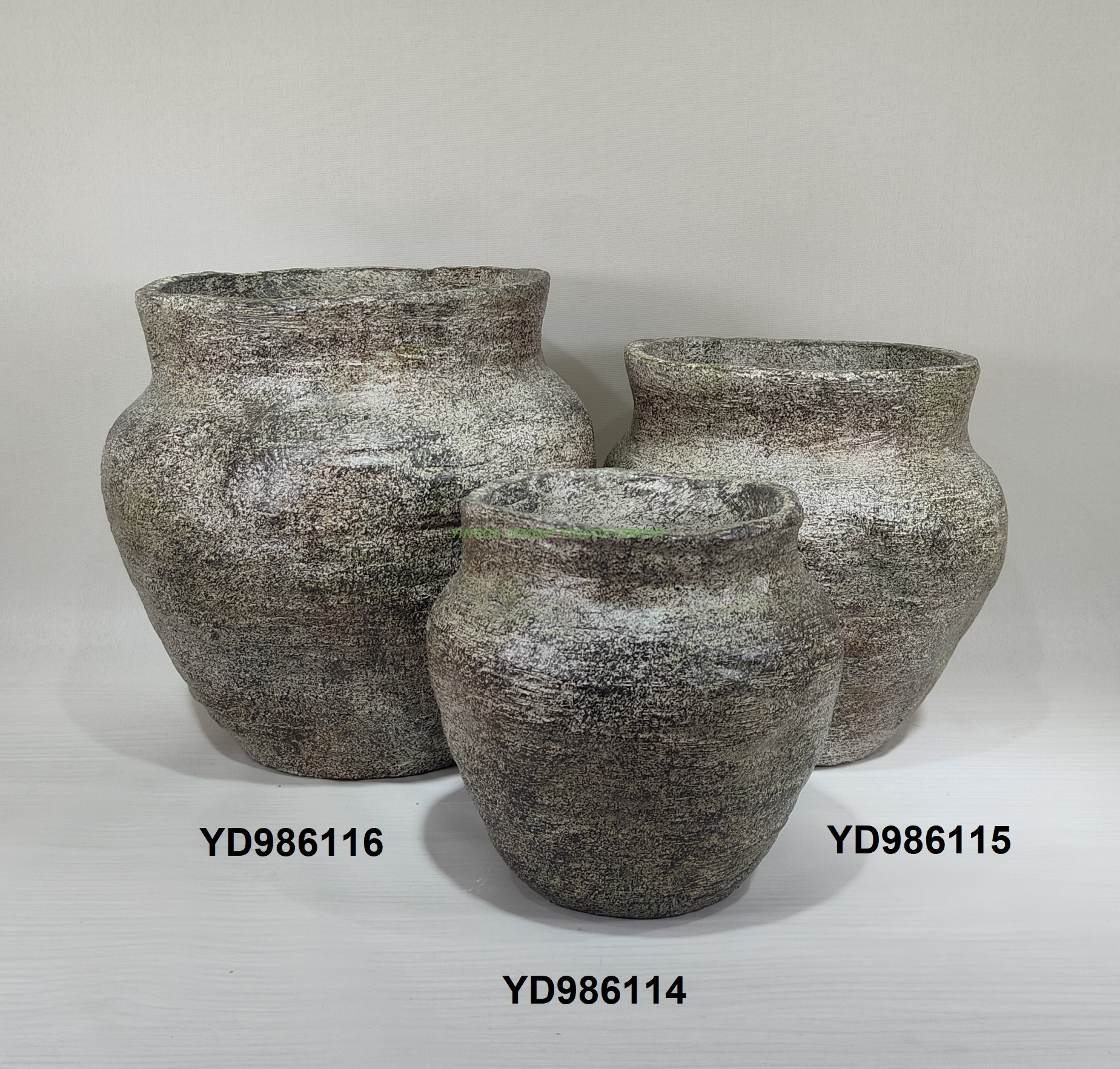 China wholesale cheap indoor outdoor tabletop decorative cement bulk flower pots