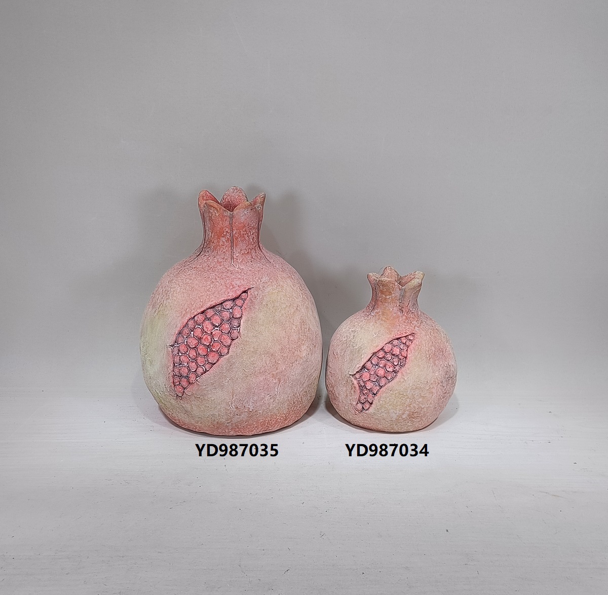 Embossed modern cement vase fruit design Pomegranate shape Concrete Vase