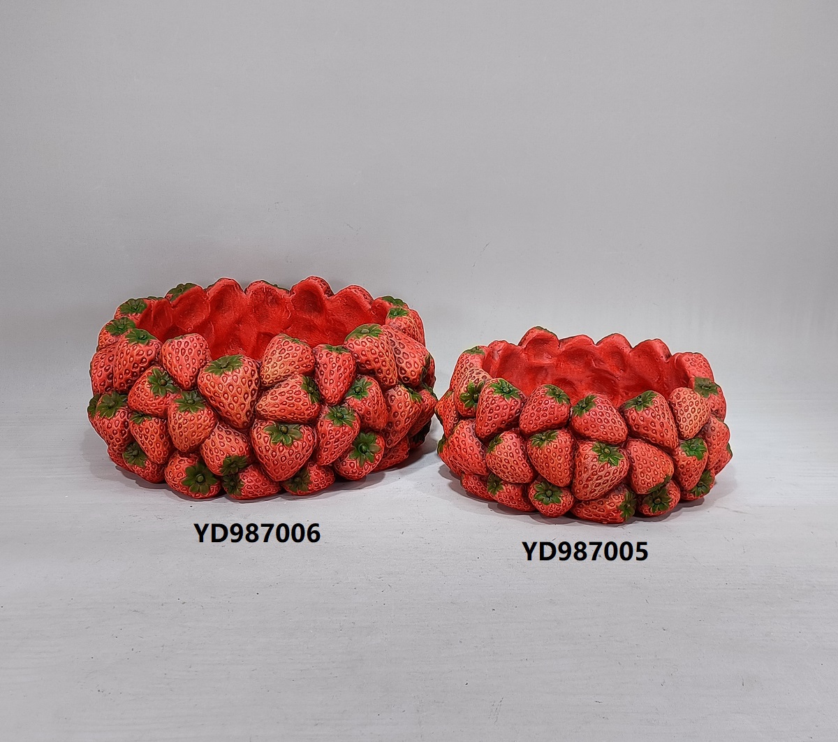 tabletop decoration cement garden pot fruits design strawberry shape cement pot for home decor
