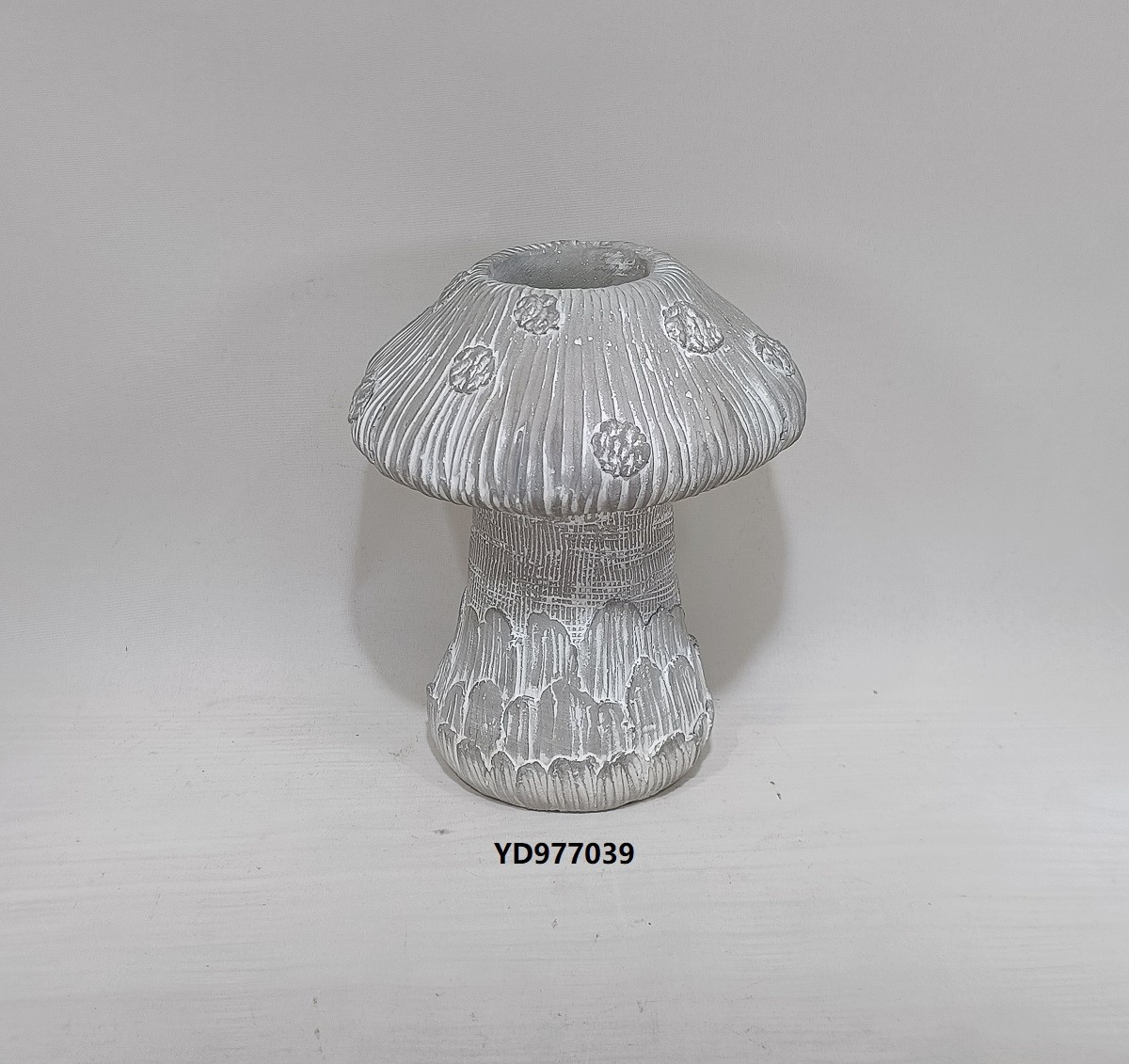 New style modern creative grey white mushroom shape matte cement home decor 