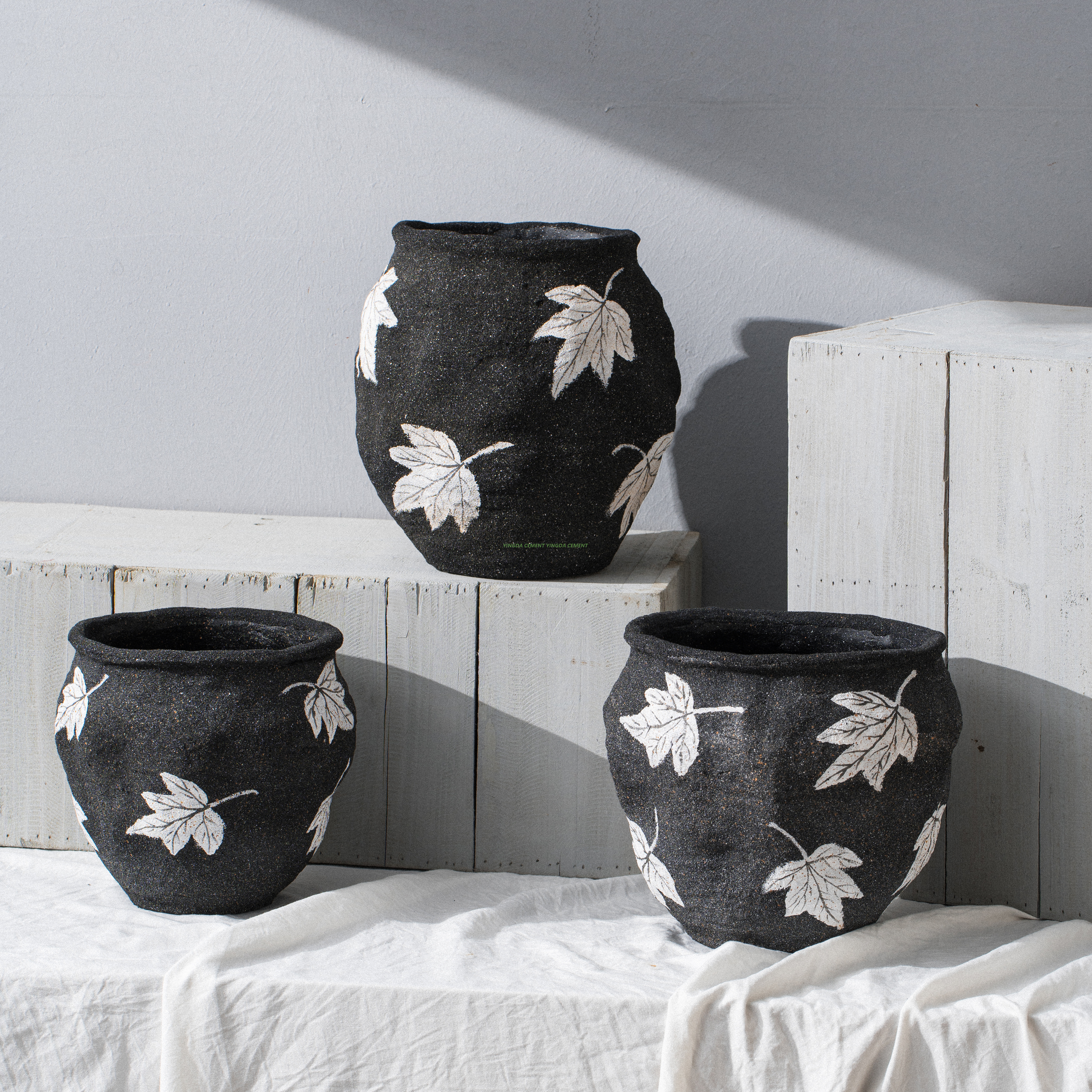 Modern Cement Planter Pots for Outdoor & Indoor Use Weather-Resistant Concrete-Look Planters Factory Direct Supply