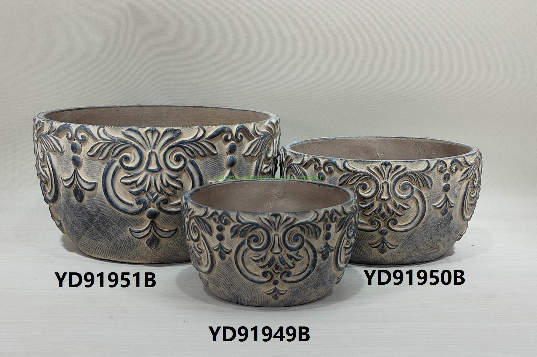 High Quality Artificial Planting Succulent Flower Pot Colorful Nordic Decor Bonsai Garden Cement Pot