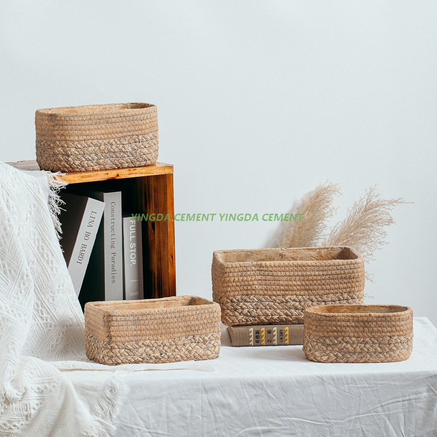 Natural Cement Garden Succulent Pot Indoor Decor Wholesale Plant Pots