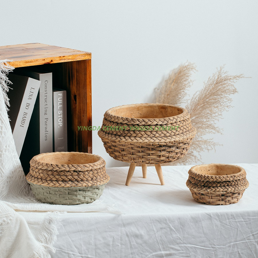 Cheap Factory Wholesale Cement Planters Flower Retro Home Decorative Creative Vintage Pot Garden Pots