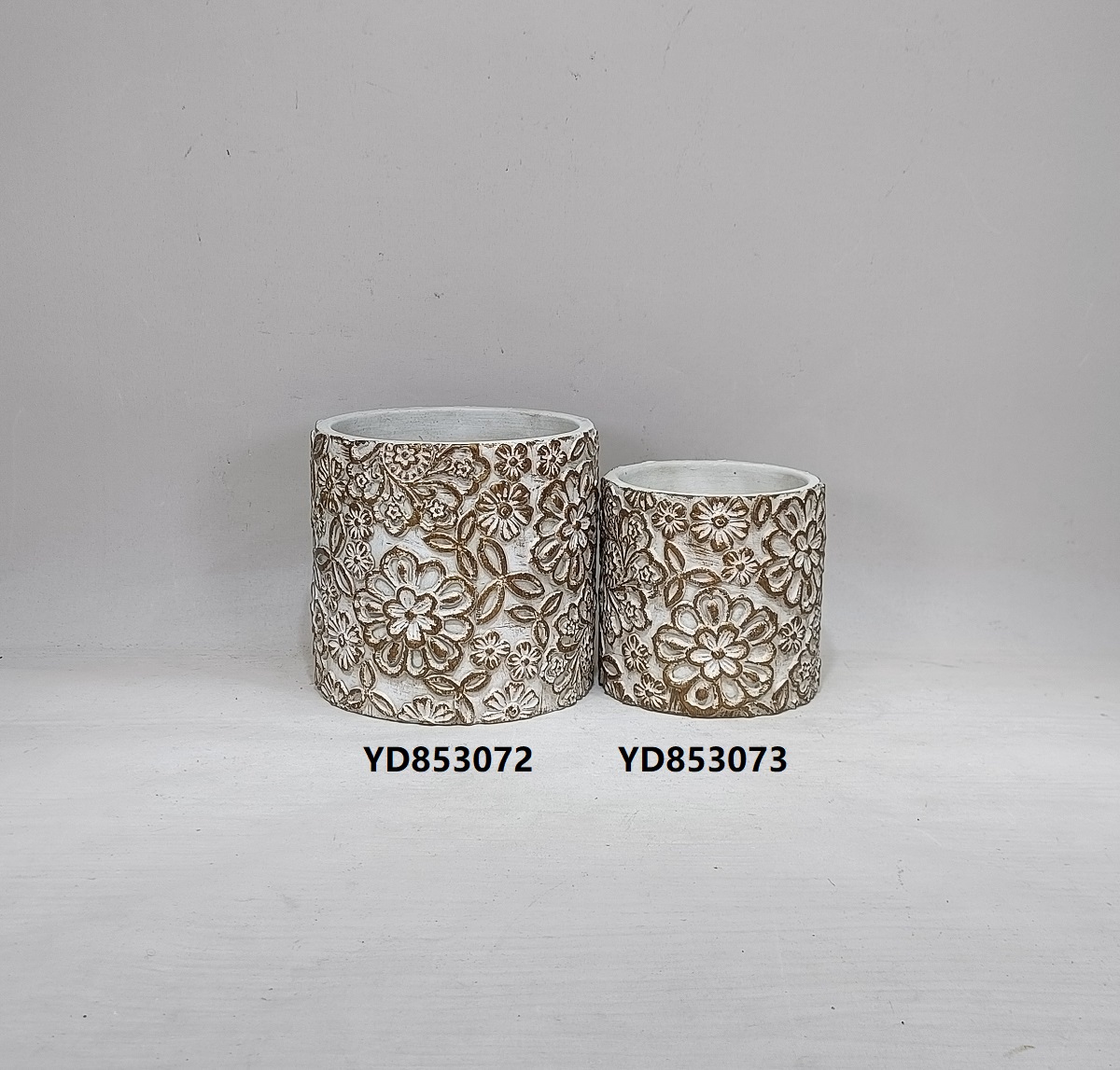 emboss indoor tabletop plant pot wedding decoration cement flower pots