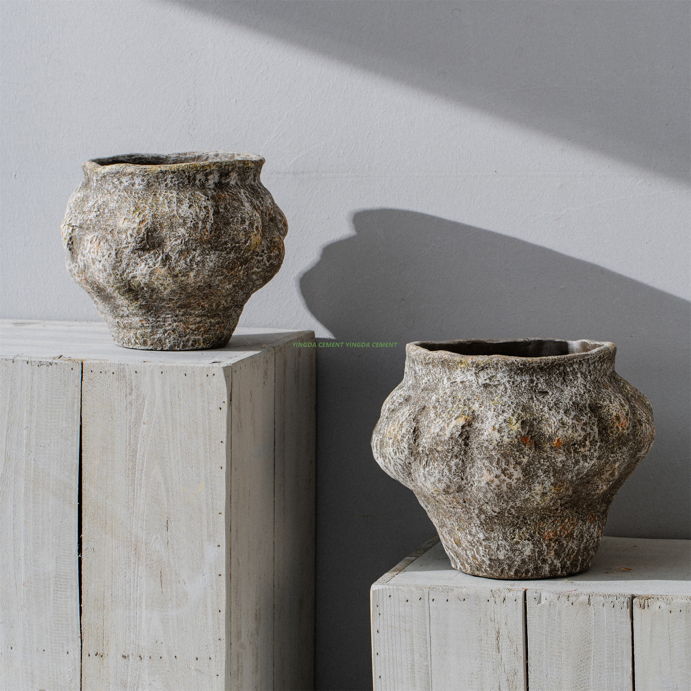 Hand-painted Cement Kiln-transformation Succulent Plant Pot 