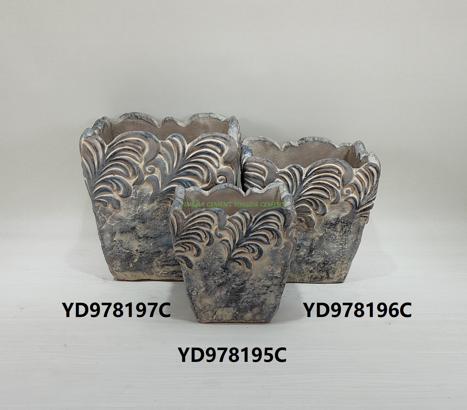 Durable Simple Fleshy Cement Small Potted Plant Pot for Creative Customizable Indoor Use