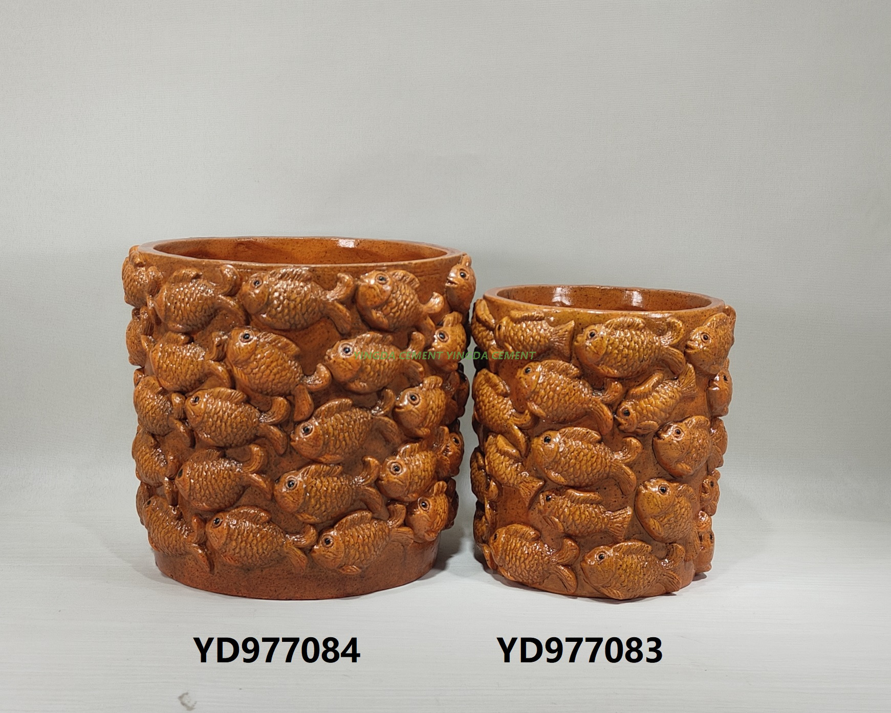 Succulent Bonsai Pot Flower Pots Ocean Cement New Design Indoor Handmade American Style Glazed Indoor Decor