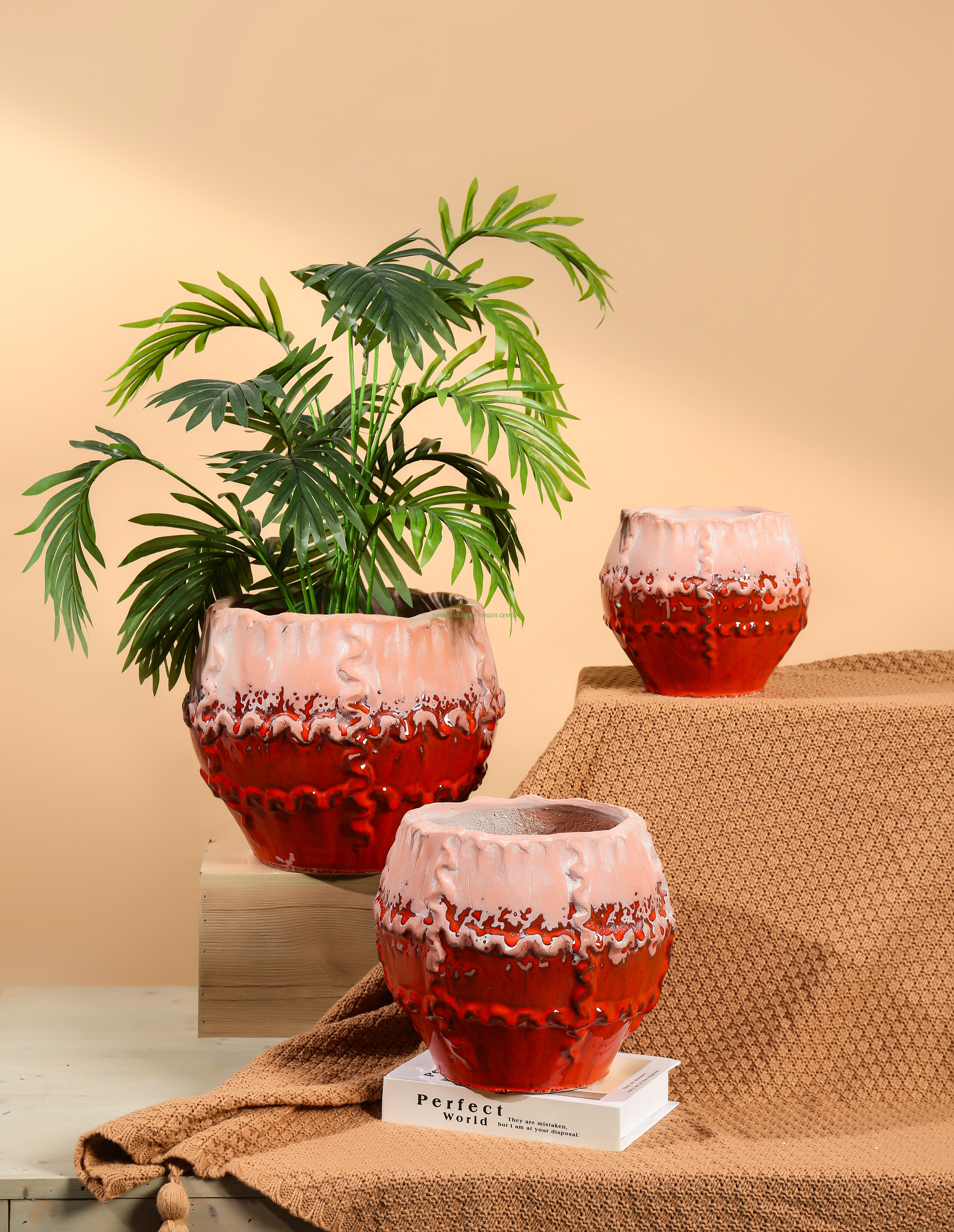 Modern Nordic Design Ceramic Flower Pots Ceramic Vase for Home or Shopping Mall Floor Kit Usage