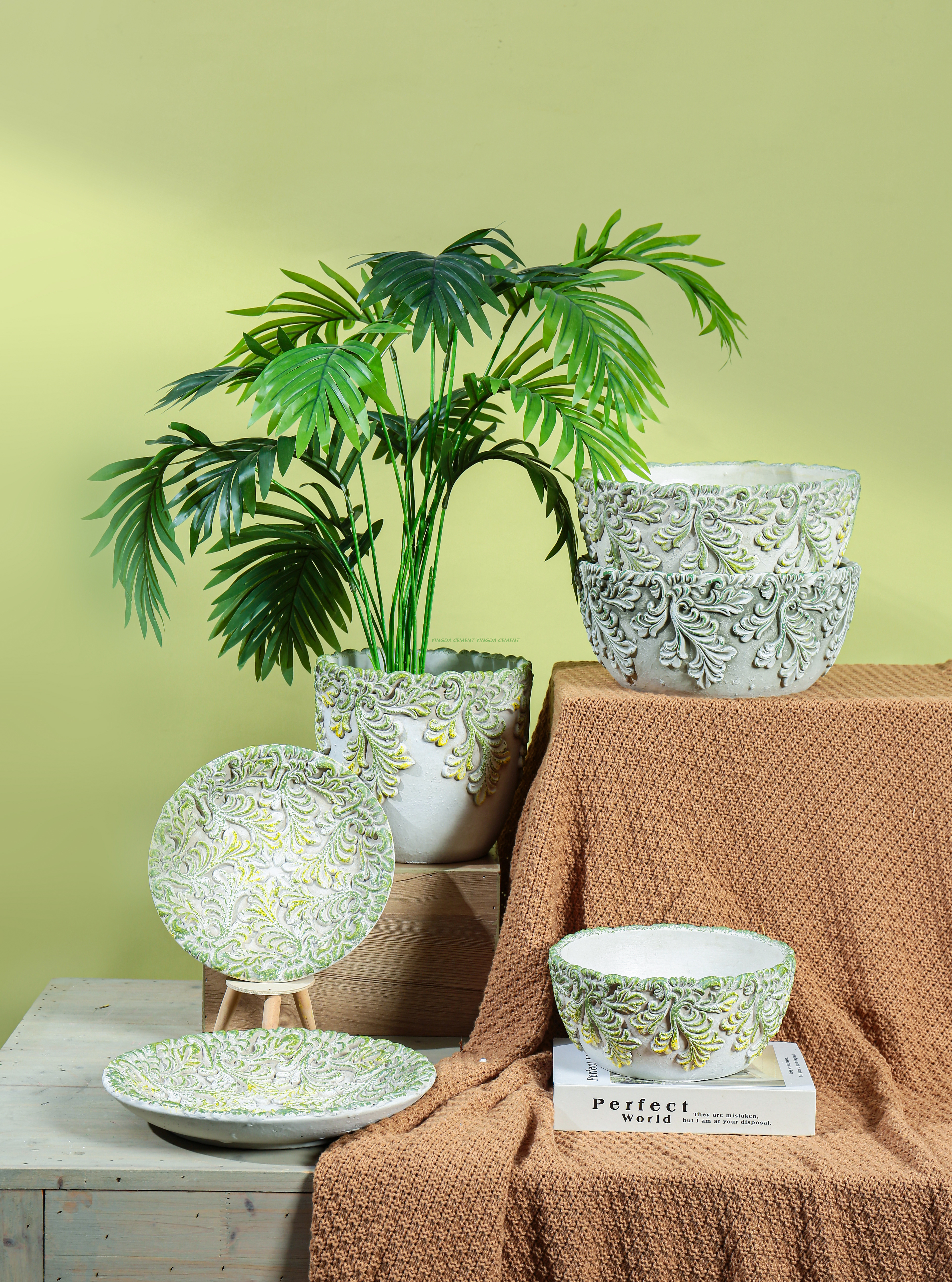 New Design Home Decoration Concrete Saucer