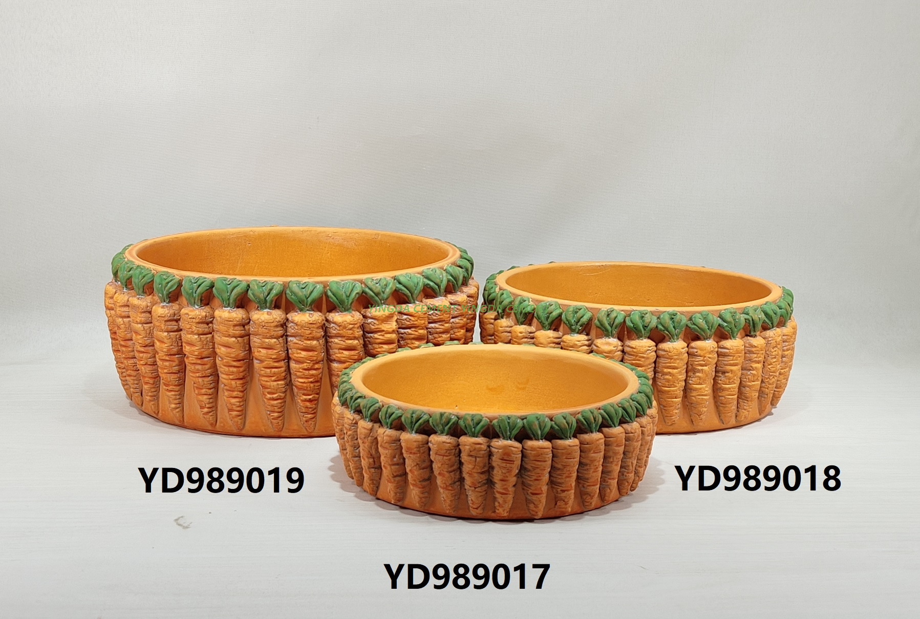 Garden Decoration Rustic Style Vegetable Design Planter Pots Indoor Outdoor Tabletop Decoration Cement Flower Pots