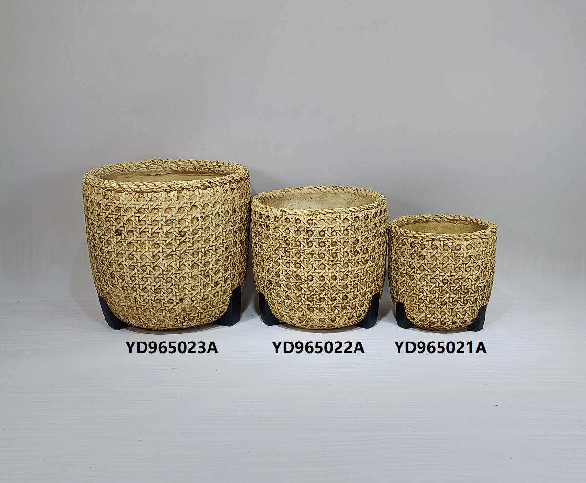 Creative rustic style cheap garden pot cement flower pots for balcony decorative