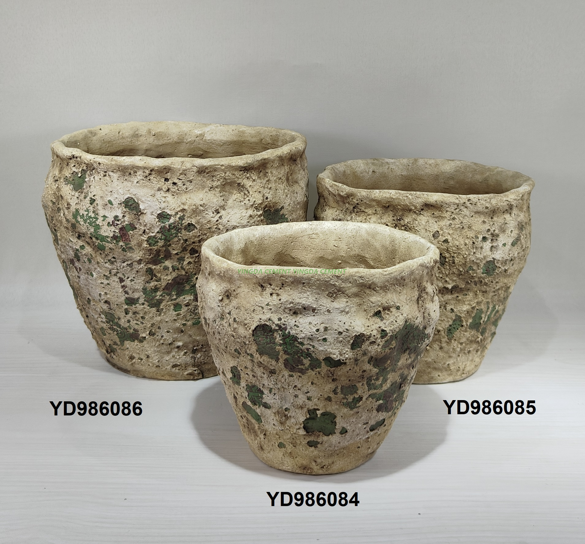 Nordic archaize decal design bulk bonsai pot cement flower pots planter for home garden decor