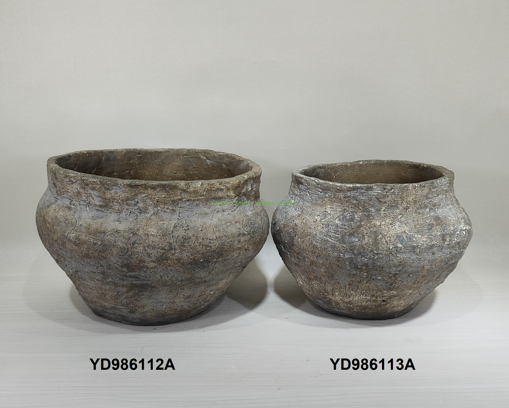 Retro design cylinder shape potted balcony indoor cement planter small bonsai succulent plant pots