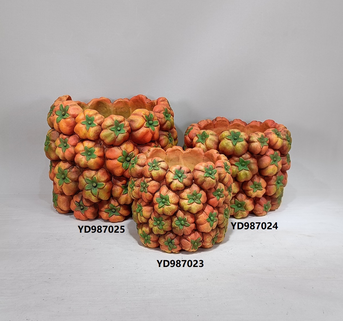 Embossed Modern Cement Garden Pot Vegetable Design Tomato Shape Flower Pot