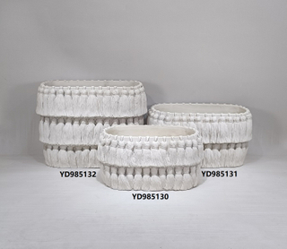 white garden pots matte cement flower planters pot for wedding