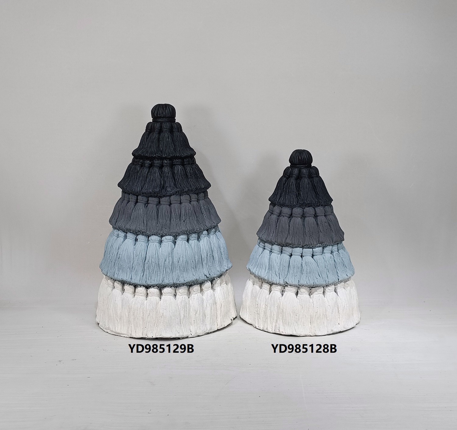 New arrival modern home tabletop decorative handmade matte cement christmas tree decoration
