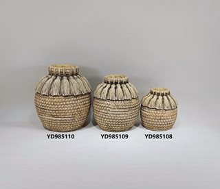 Village style home garden decoration ornament vase decoration concrete cement flower vases