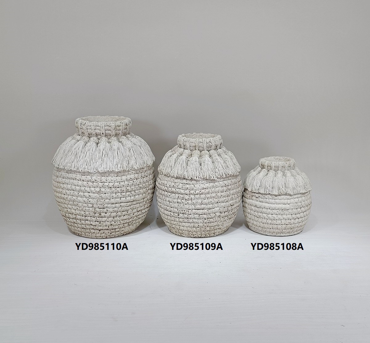 Home decoration ornament wine urn shape small vase interior decor cement flower vases