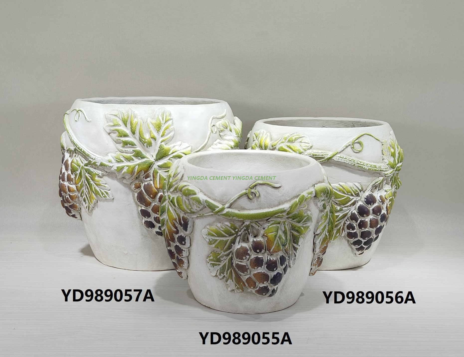 Modern Customized Fruit Pot Hand Crafted Cement Garden Succulent Flower Pots