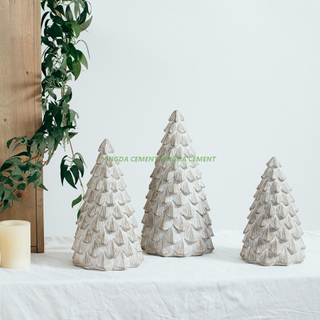 Christmas Trees Table Top Decoration Accessories Cement Home Decor in Bulk