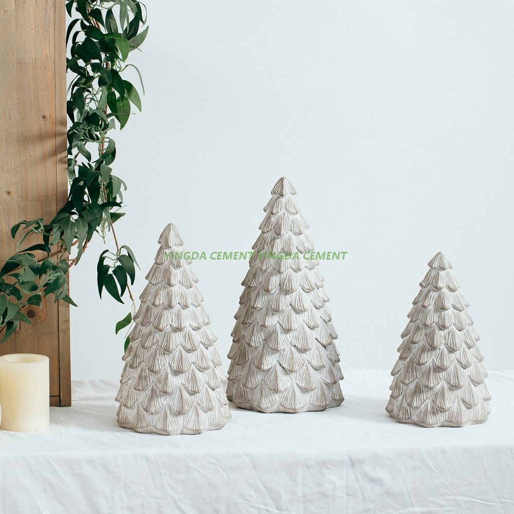 Christmas Trees Table Top Decoration Accessories Cement Home Decor in Bulk