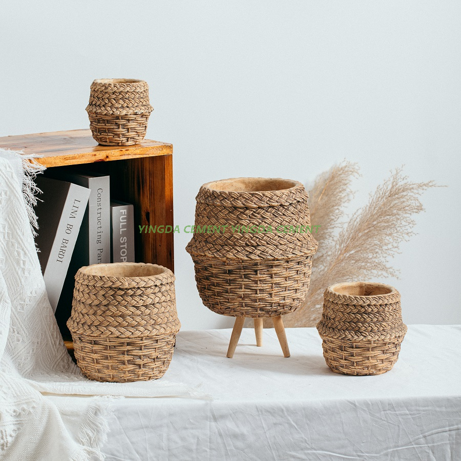 Cheap Factory Wholesale Cement Planters Flower Retro Home Decorative Creative Vintage Pot Garden Pots