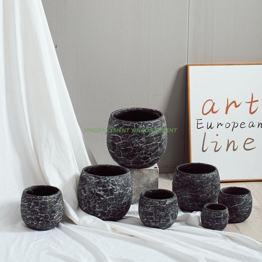 Matte Cement Flower Pots Home Decor Accessories Indoor Plant Pot in Bulk