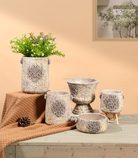 Garden Planter Cement Flower Pot for Home Decor
