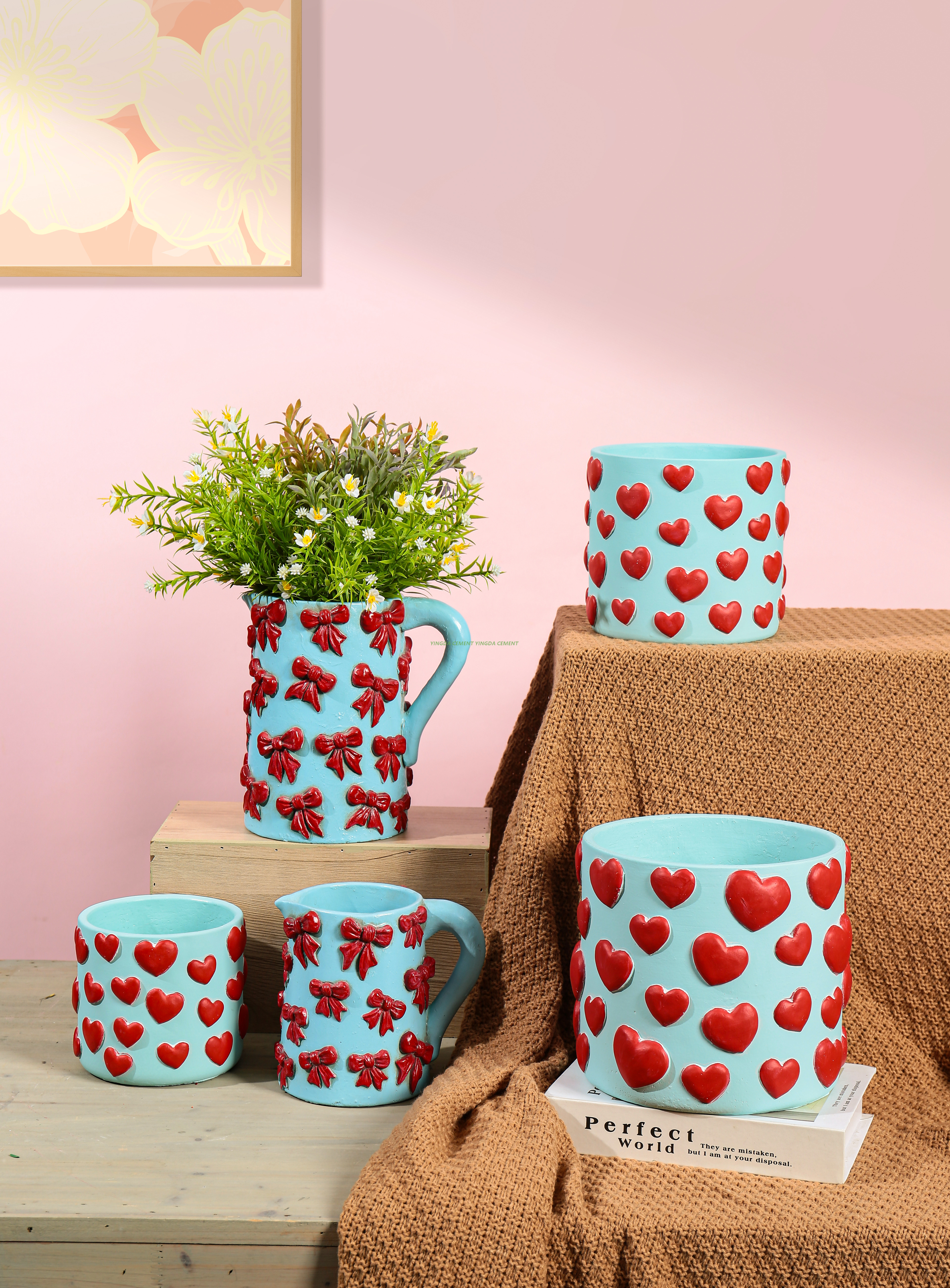 Factory Direct Round Cement Succulent Plant Pot with Drainage Hole Indoor/Outdoor Concrete Pots for Home Garden Decor Wholesale