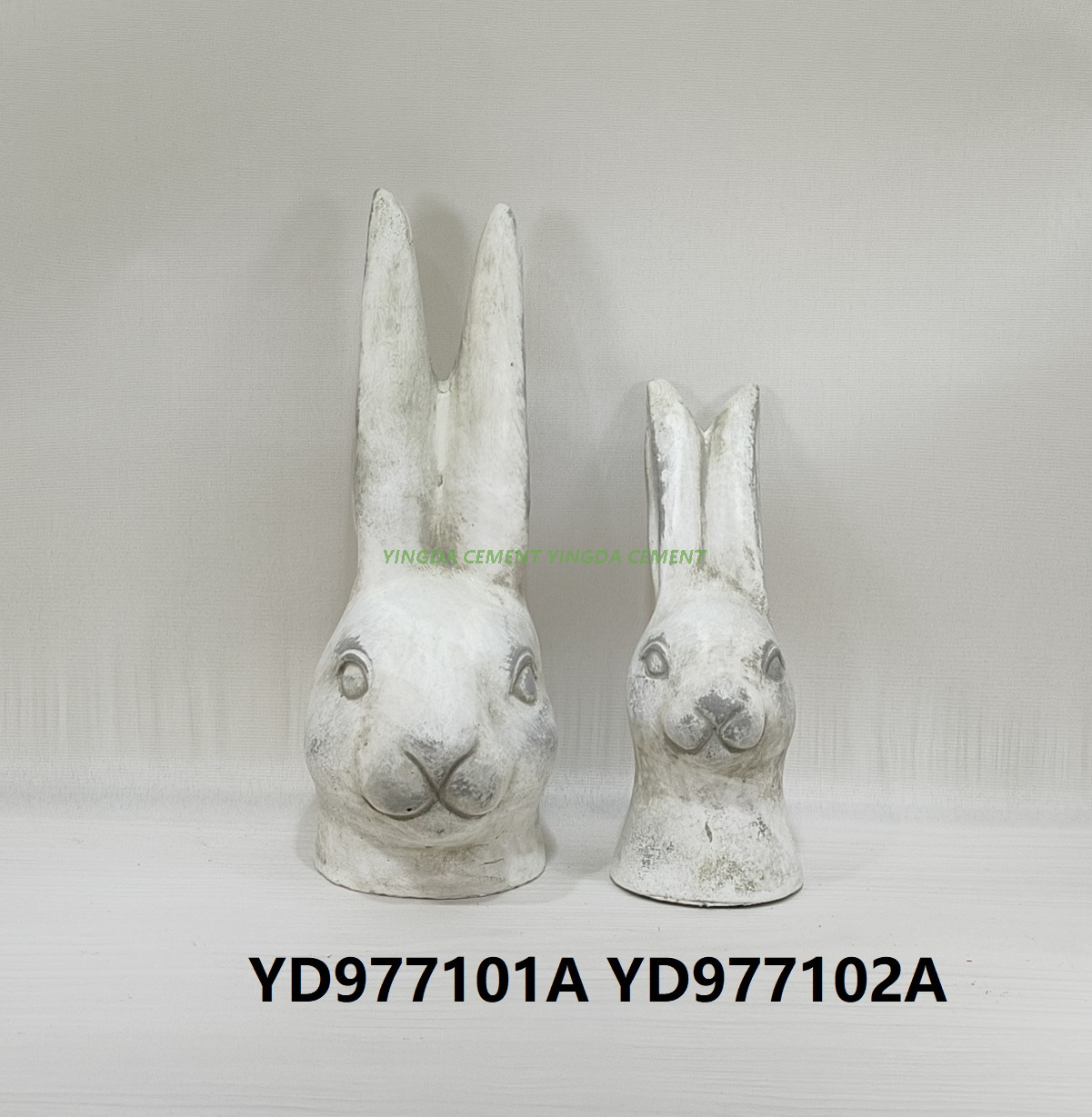Cement Decor Rabbit Cement Animal Garden Statues